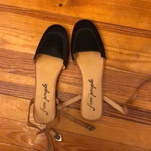 Free People Sandals! Like New, Real Fur